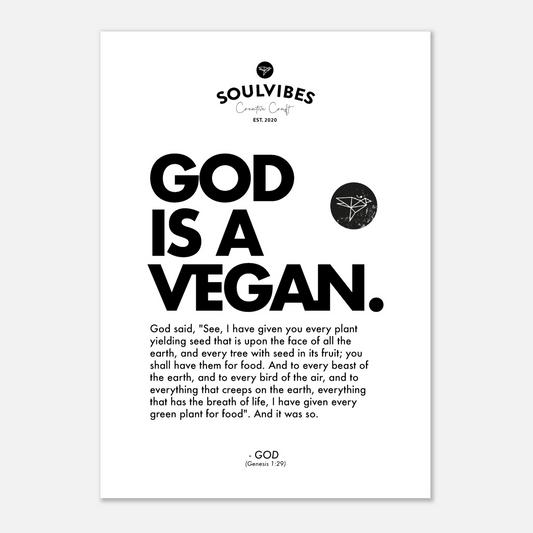 God is a Vegan Poster