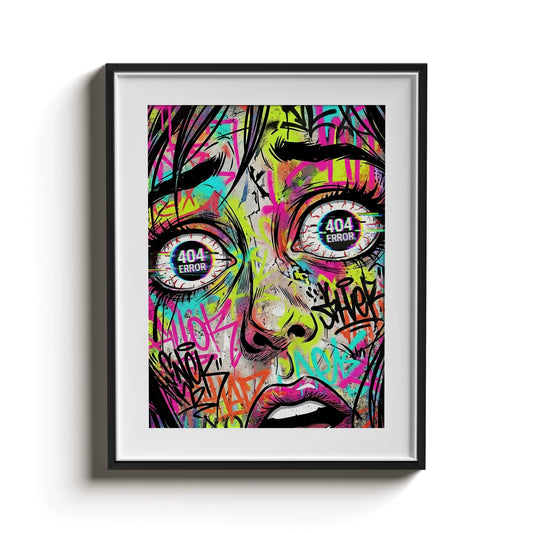 "404 ERROR" - Neon Graffiti