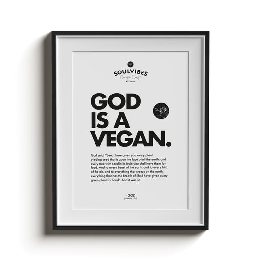God is a Vegan Poster